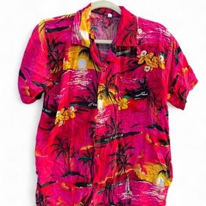 Montego Bay Club Tropical Pink and Yellow Shirt